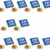 TONOS Jehovah Witness - Square Blue Label Pin - Jw.Org Neck Tie Hat Tack Clip Women Or Men Suits-Gold Square-10 Pcs Wholesale