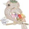 KORKUS Crystal Bird Brooch Branch Magpie Brooch Lucky Bird Styling Corsage Chinese Fashion Brooch Elegant Magpie Cute Lapel Pin Colorful Zirconia Set Lapel Pin Personalized Clothing Accessories Decoration Online