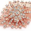 Mariell Mariell Rose Gold Wedding Jewelry Crystal Bridal Brooch Pin For Brides, Bridesmaids, Mother Of The Bride Clearance