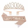 CIEHER Cieher 7Th Birthday Crown + 7Th Birthday Sash + Pearl Pin Set, 7Th Birthday Gifts For Little Girls It'S My 7Th Birthday Decorations Women Happy 7Th Birthday Party Supplies New