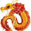 liveliwithmin Chinese Dragon Brooch Pin Red Deagon Animal Lape Pin Enamel Dragon Brooch Women Men Dress Suit Badge Corsages Jewelry Hot