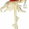 OIDIMS Red Rose Flowers Brooches Pins Rhinestone Brooch Cubic Zirconia Classic For Party Dance Wedding Banquet For Elegant Women Beautiful Girls Lapel Pins Dress Suit Bouquet Ceremony Accessories Jewelry Best