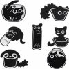 Gillna Black Cat Enamel Pins For Women Girl Cute Animal Enamel Brooch Pins For Jackets Playful Cat Enamel Brooch Badge Diy Accessories Decor(All) Hot