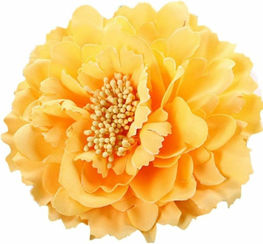 Sowist Hc-01 Floral Fall Rose Flower Hair Clip Flamenco Dancer Pin Up Flower Brooch (Dark Yellow) Best