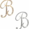 KILIPOL Letter Brooch Pins, Alloy Lapel Pin Gold And Silver For Women, Girls, Men New