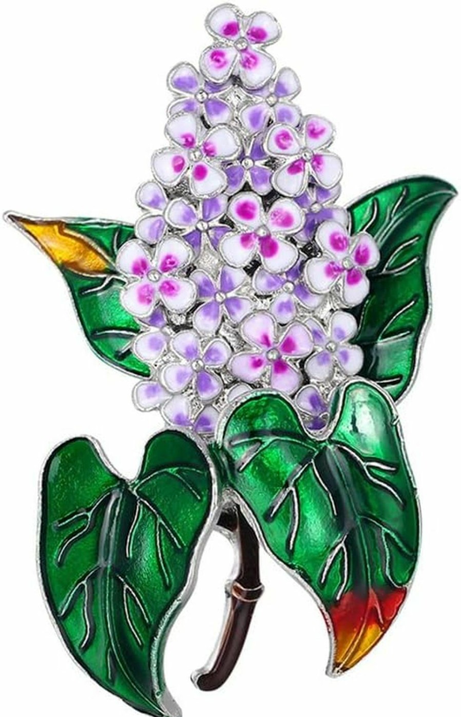 QUREZA Lilac Flower Brooches Pin For Women Purple Clove Flower Enamel Brooch Pins Weddings Party Brooch Lapel Pin Jewelry Gifts Clearance