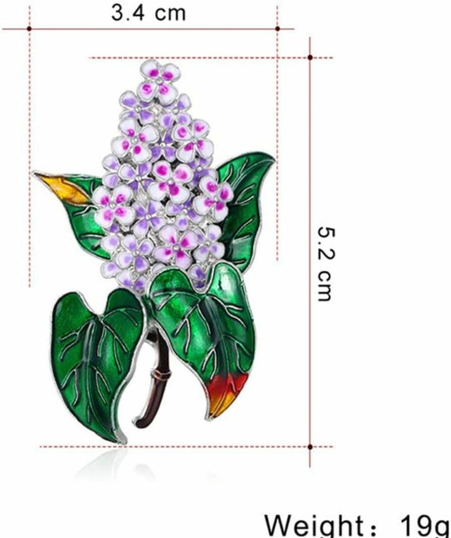 QUREZA Lilac Flower Brooches Pin For Women Purple Clove Flower Enamel Brooch Pins Weddings Party Brooch Lapel Pin Jewelry Gifts Clearance