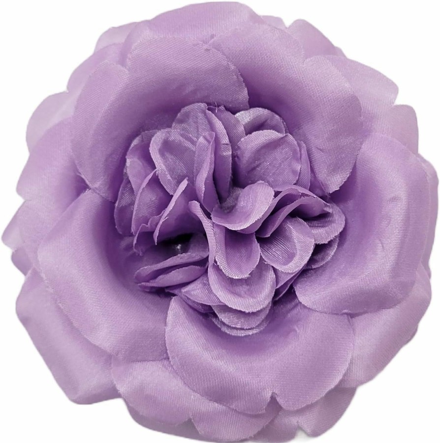 M&S Schmalberg M&S Schmalberg Blooming Rose Fabric Flower Clip/Brooch - Handcrafted American Made 4-Inch Rose Floral Accessory Decoration For Weddings, Events, Everyday For Dress, Blouse, Lapel, Costumes And Dress Up Wholesale