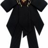 BFDYY Bee Bow Brooches With Rhinestone Bow Tie Brooch Ribbon Bow Tie For Party Clothing Accessories (Black) Wholesale