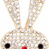 Dtja Twinkle Rhinestone Rabbit Animal Brooch Pin For Women Girls Teens Gold Plated Pave Crystal Bowknot Bunny Pet Brooches Lapel Pins Cute Dress Accessories Birthday Easter Holiday Jewelry Gift For Daughter Friend Online