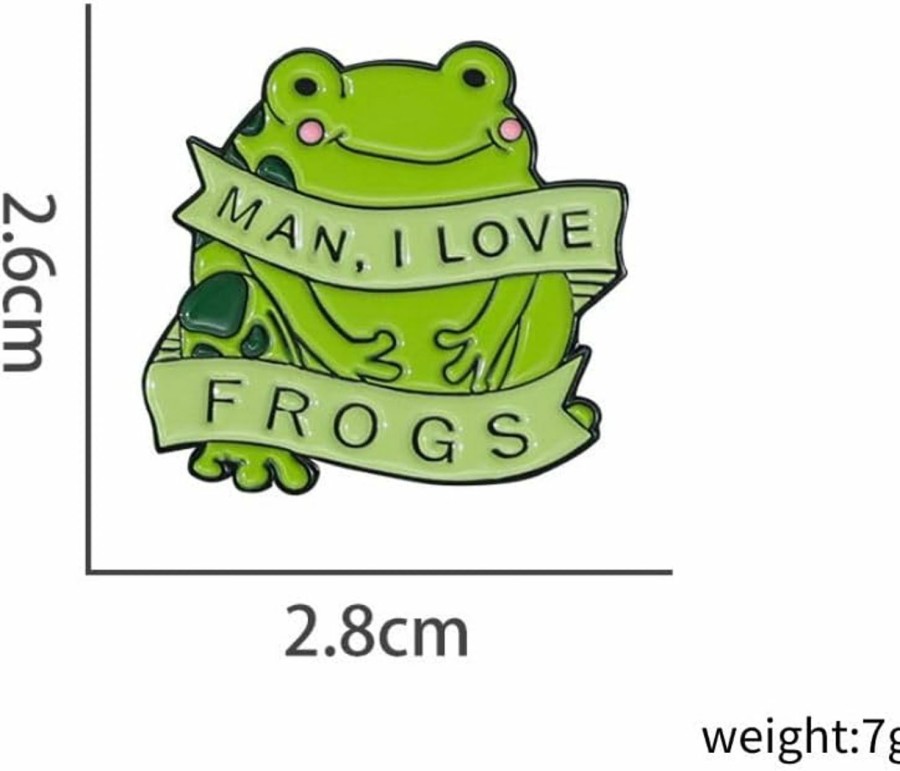 Fuqimanman2020 Creative Funny Frog Brooch Pin Let'S Get This Bread Frog Metal Brooch Cartoon Animal Brooch Pin Badges For Clothing Backpack Novelty Enamel Lapel Pin Clearance