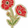 PLANT SCOUTS Poppy Enamel Brooch Pin Floral Lapel Beauty In A Pin, Perfect For Remembrance, Memorial Day Enamel Lapel Pin Red Poppy Flower Brooch, Embracing The Elegance Of August Birth Flower Best