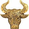 Dtja Vintage Bull Animal Brooch Pin For Women Men Uni Fashion Gold Plated Engraved Ox Brooches Lapel Pins Dainty Dress Accessories Christmas Birthday Jewelry Gift Souvenir For Him Clearance