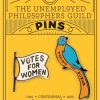 The Unemployed Philosophers Guild 19Th Amendment Enamel Pin Set - Strong Rubber Backing Clasps Clearance