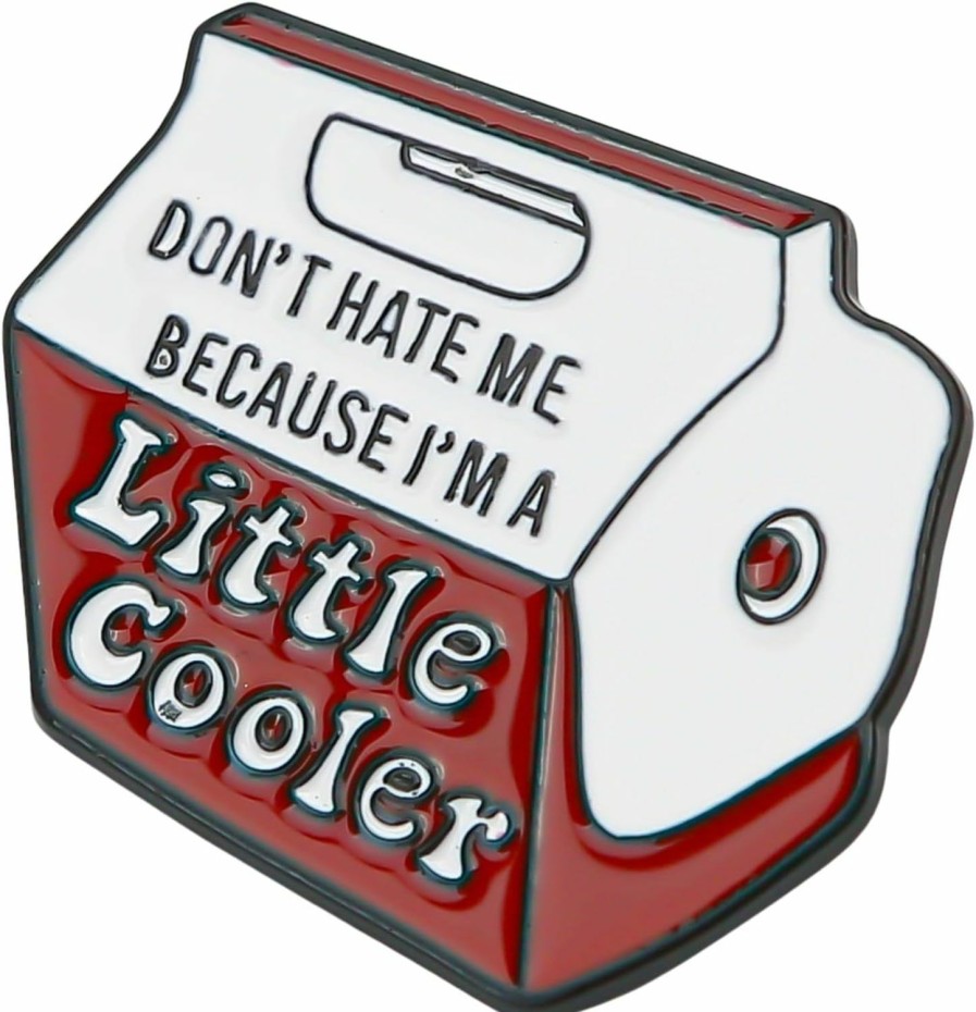 Marsrut \"Don'T Hate Me Because I'M A Little Cool\" Words Enamel Pin - Cute Cartoon Socially Awkward Badge For Bag, Clothes, & Lapel - Funny Punk Jewelry & Cooler Brooch Gifts For Friends, Men, Women, Adults Online