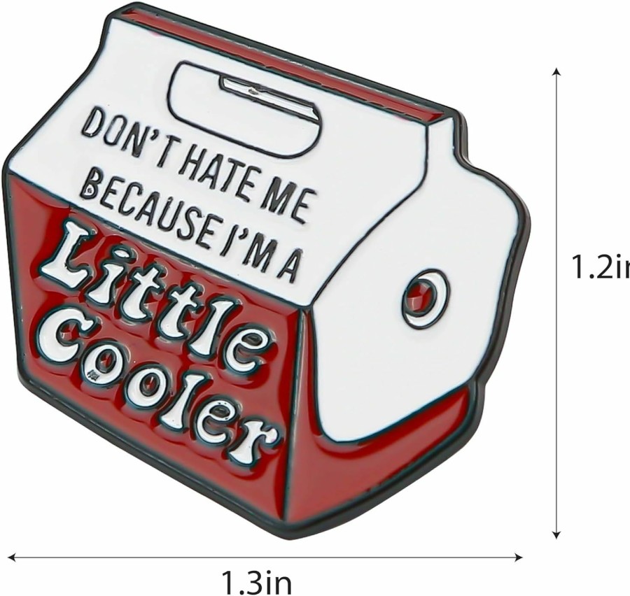 Marsrut \"Don'T Hate Me Because I'M A Little Cool\" Words Enamel Pin - Cute Cartoon Socially Awkward Badge For Bag, Clothes, & Lapel - Funny Punk Jewelry & Cooler Brooch Gifts For Friends, Men, Women, Adults Online