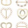 Amazon Plikin 6Pcs Pearl Butterfly Camellia Scarf Ring Buckles For Women Camellia Scarf Buckles Hot