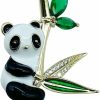 YUNBIAOSEN Panda Brooches Pin - Women'S Chest Brooch Costumes Brooch Jewelry Gifts Good Idea For Party, Dance, Wedding, Banquet (Panda Green Bamboo) Online