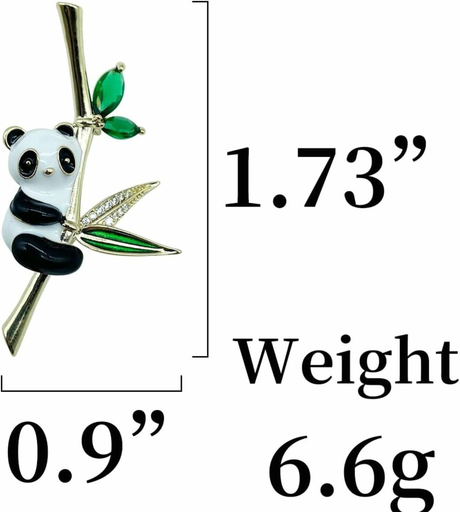 YUNBIAOSEN Panda Brooches Pin - Women'S Chest Brooch Costumes Brooch Jewelry Gifts Good Idea For Party, Dance, Wedding, Banquet (Panda Green Bamboo) Online