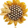 ONLYESH Costume Jewelry For Women Flower Brooch Pins For Women Fashion Crystal Broches Vintage Jewelry Broche Pins Best