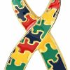 Fundraising For A Cause Fundraising For A Cause | Large Autism Awareness Ribbon Pin With Colorful Puzzle Pieces Asperger'S/Autism Ribbon Multi-Colored Lapel Pins For Fundraising Or Awareness (Pack Of 25) Online