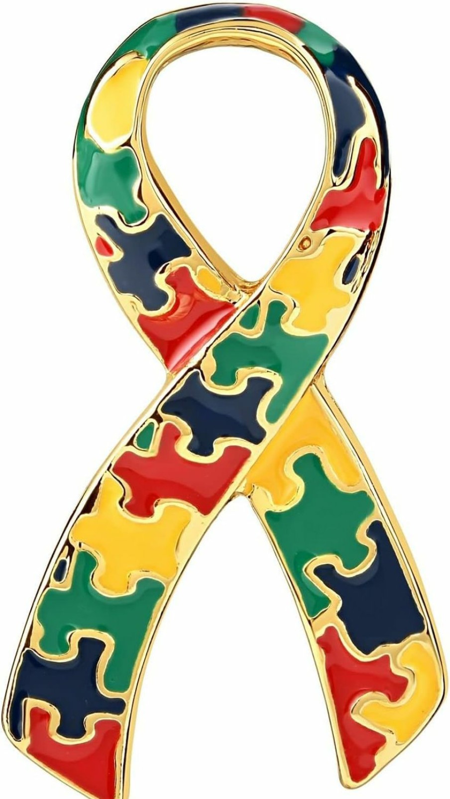 Fundraising For A Cause Fundraising For A Cause | Large Autism Awareness Ribbon Pin With Colorful Puzzle Pieces Asperger'S/Autism Ribbon Multi-Colored Lapel Pins For Fundraising Or Awareness (Pack Of 25) Online