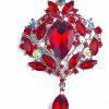 Yilanair Wedding Bridal Big Crystal Rhinestone Bouquet Brooch Shawl Pin For Women Hot