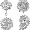 Geyoga Geyoga 4 Pcs Women'S Rhinestone Brooches Set Flower Crystal Brooches Pins Vintage Wedding Brooches For Banquet Wedding Daily Jewelry Supplies New