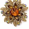 LAXPICOL Laxpicol Vintage Women'S Austrian Crystal Elegant Flower Brooch Wedding Broach Pin Hot