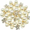 Yilanair Elegant Pearl Floral Crystal Brooch Pin Set For Wedding Bridal Best