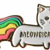 Stickeroonie Stickeroonie Cute Rainbow Meowgical Caticorn Lapel Pin, Colorful Magical Cat Unicorn Gold Plated Decorative Pin, 1.4" Wholesale