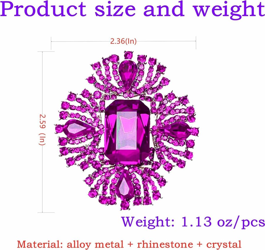 Joixy Elegant Retro Vintage Austrian Crystal Rhinestone Cross Flower Brooch Pins For Women Fashion For Dress Clothes Hot