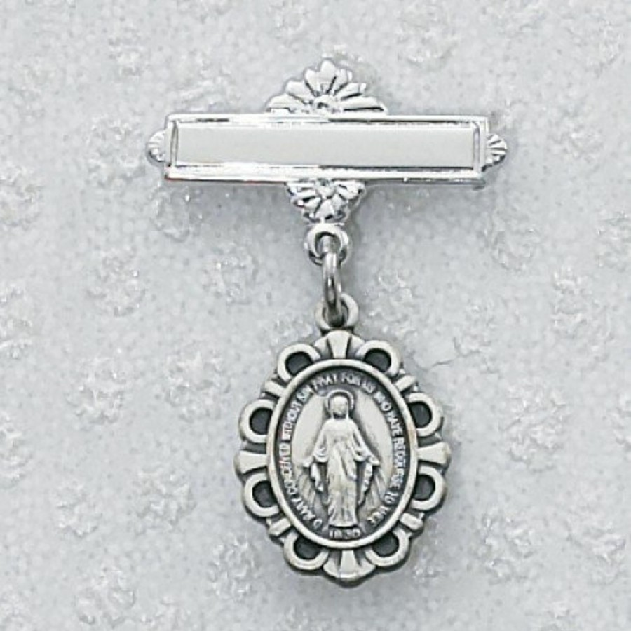 KeegansCatholicTreasures Sterling Silver Miraculous Baby Pin Wholesale