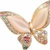 KAWADU Butterfly Brooch For Women Rhinestone Brooches Fashion Colorful Butterfly Brooch Fashion Wedding Jewelry Clearance