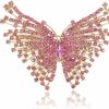 EVER FAITH Ever Faith Austrian Crystal Gorgeous Volant Butterfly Brooch For Bride, Prom, Bridal Clearance