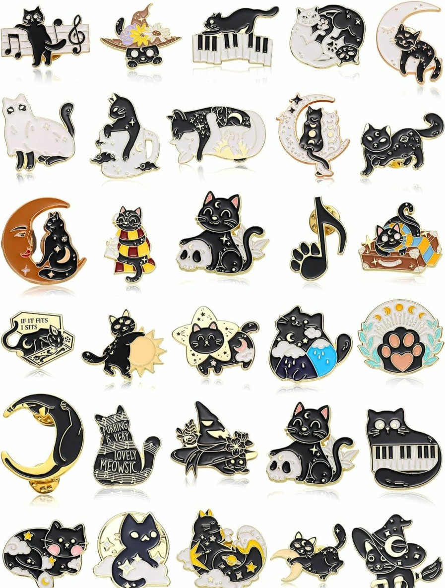 Ferraycle Ferraycle 30 Pieces Enamel Pins Set Enamel Pins For Backpacks Cool Horror Enamel Lapel Pins Steampunk Brooches Pins For Hats Clothes Women Men Hot