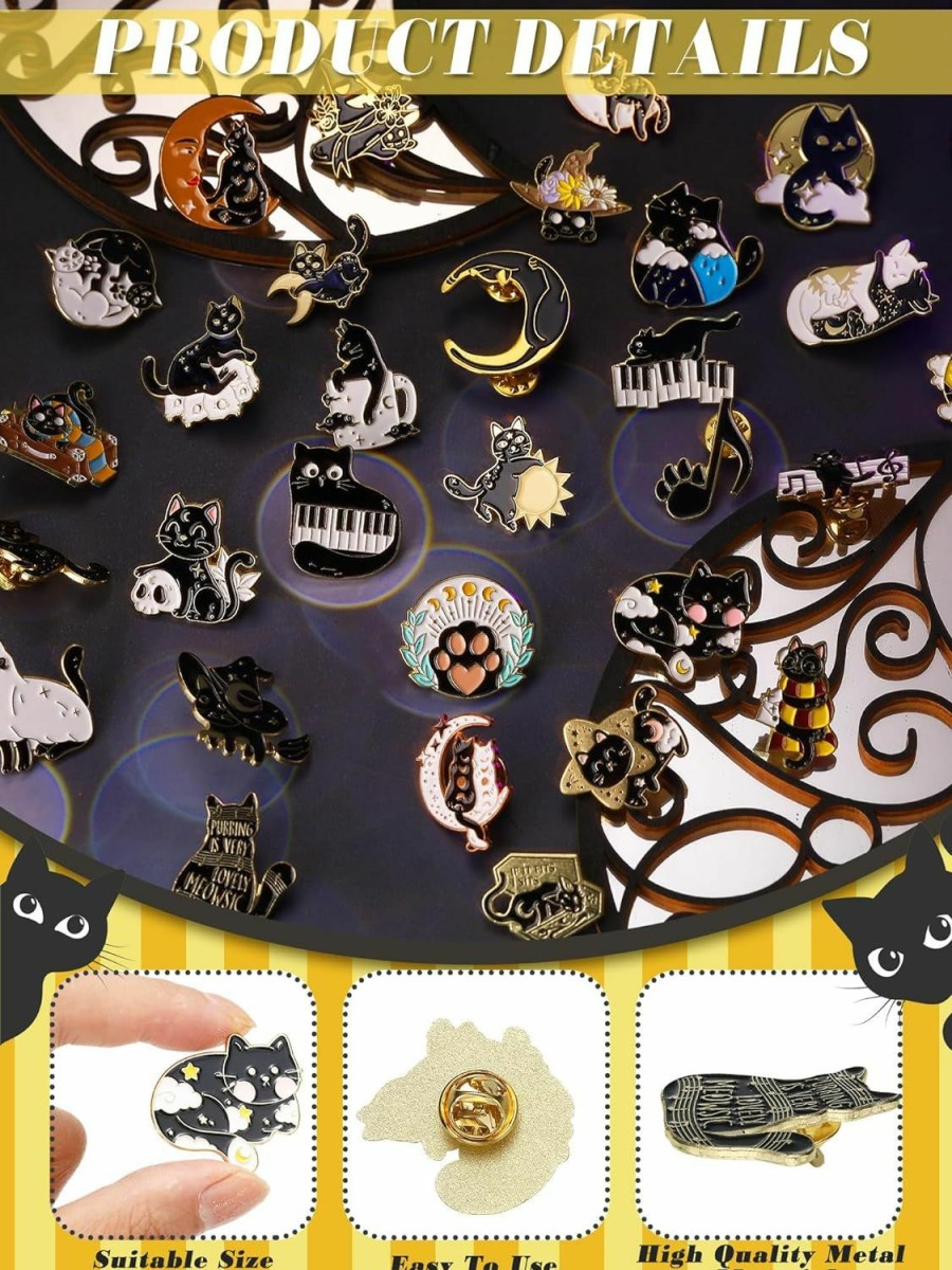 Ferraycle Ferraycle 30 Pieces Enamel Pins Set Enamel Pins For Backpacks Cool Horror Enamel Lapel Pins Steampunk Brooches Pins For Hats Clothes Women Men Hot