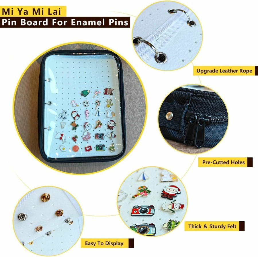 Mi Ya Mi Lai Mi Ya Mi Lai Transparenter Pin Books For Collectors,Pin Display Case For Enamel Pins,Trading Pin Display Case,Enamel Pin Display Board.Enamel Pin Case.(6 Binder,Not Include Any Accessories) Wholesale