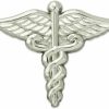 PinMart Pinmart'S Medical Caduceus Lapel Pin - Gold And Silver Caduceus Pins For Medical Students And Medical Professionals Hot