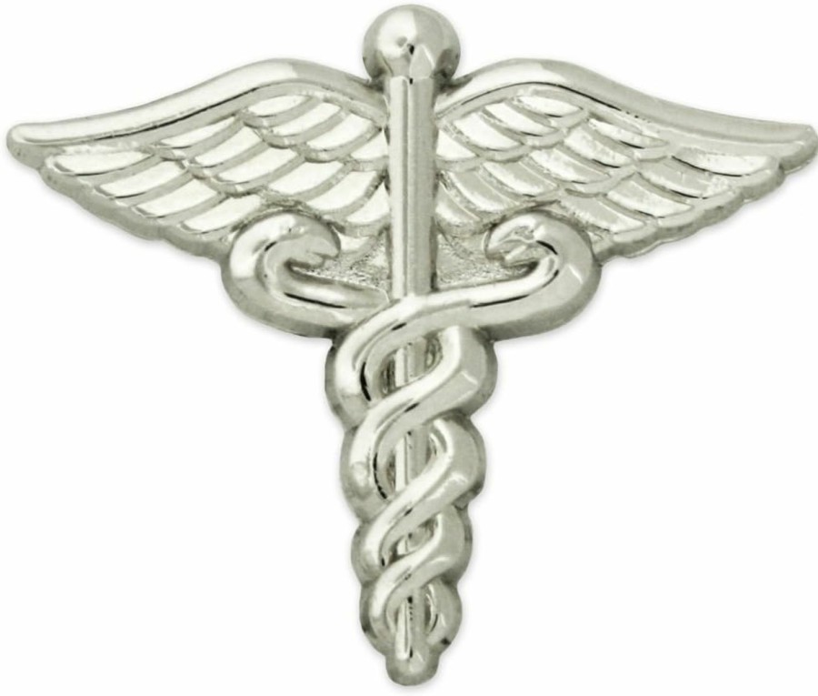 PinMart Pinmart'S Medical Caduceus Lapel Pin - Gold And Silver Caduceus Pins For Medical Students And Medical Professionals Hot