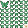 Inbagi Inbagi 50 Pcs Green Butterfly Mental Health Pins Bulk Mental Health Awareness Enamel Pins Inspiring Symbol Of Mental Health Awareness Brooch Pin Accessories For Clothing, Shirts, Jackets Wholesale