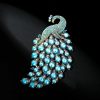 Weenkeey Weenkeey Rhinestone Peacock Brooch Pin Crystal Bird Brooch Safety Pin Animal Brooch Wedding Bridal Brooches Collar Lapel Pin Badge For Dress Shirts Coat New