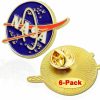 MIDLE 100 Pcs National Aeronautics And Space Administration Nasa Space Lapel Pins Bulk Enamel 1\" Hot