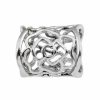 ULTNICE Ultnice Women'S Hollow Rose Scarf Buckle Ring (Silver) Clearance