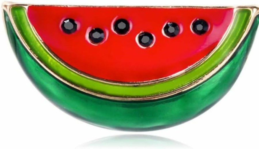 LLYANZ Fresh Lovely Enamel Watermelon Brooches Jewelry (1) Wholesale