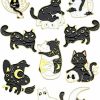 Hoteam 10 Pieces Cat Pins Cute Brooch Pin Set Kawaii Cat Backpack Pin Black Cat Book Brooch Gothic Aesthetic Cat Buttons For Backpacks Clothing Bags Lapel Jackets For Women Men Diy Presents Clearance