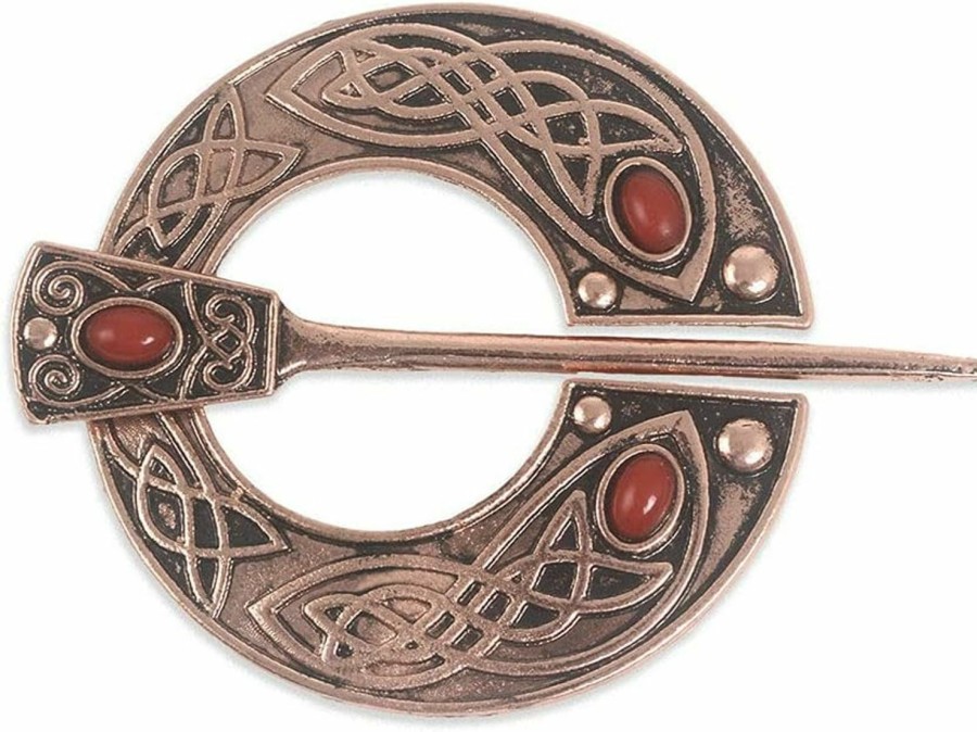 Hewill Vintage Viking Brooch Pin Lapel For Women Men Cloak Scarf Shawl Buckle Clasp Pin Brooches Penannular Brooch And Pin Sets Jewelry Hot