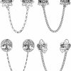 Yunlly Yunlly 4 Pieces Vintage Sweater Shawl Chain Clips Retro Cardigan Clips Collar Chain Clips Shirt Dresses Brooch Clips For Women Girls(Charming Style) Hot