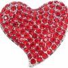 Gyn&Joy Gyn&Joy Silvery Tone Austrian Crystal Love Valentine Heart Brooch Pin Bz264 Clearance