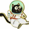 CUFTS Cufts Cute Astronaut Cat Enamel Lapel Pin Space Black Cat Cartoon Enamel Pins For Backpacks Clothing Bag Decor Gifts Best